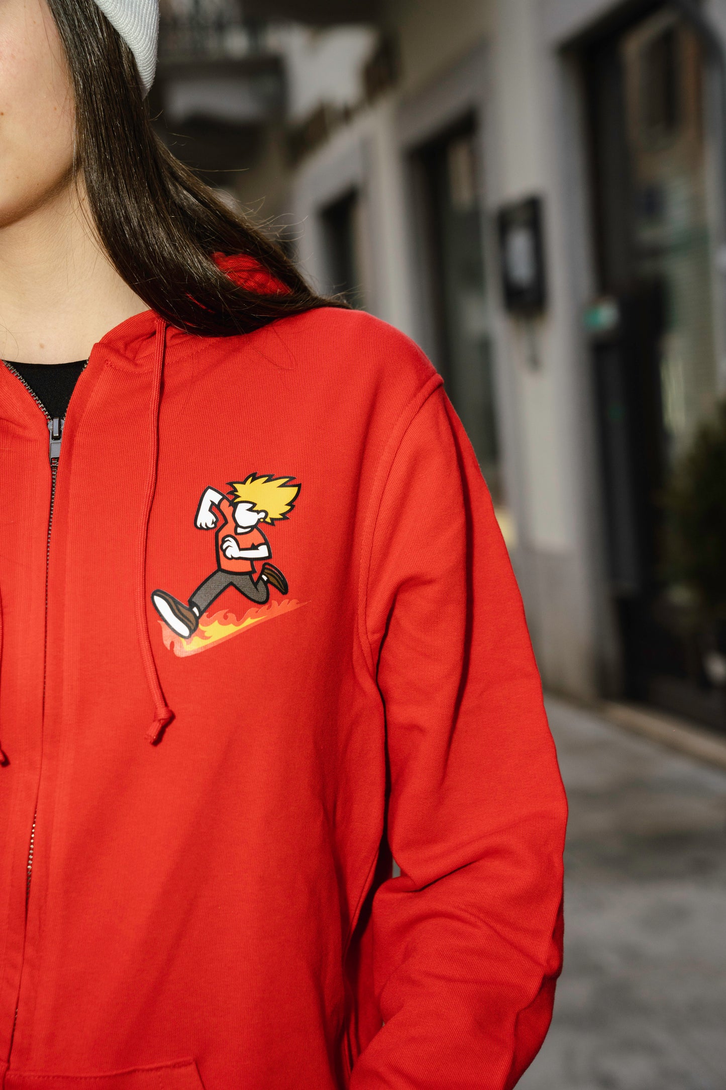Felpa con Zip ( Rossa Logo SI Color)