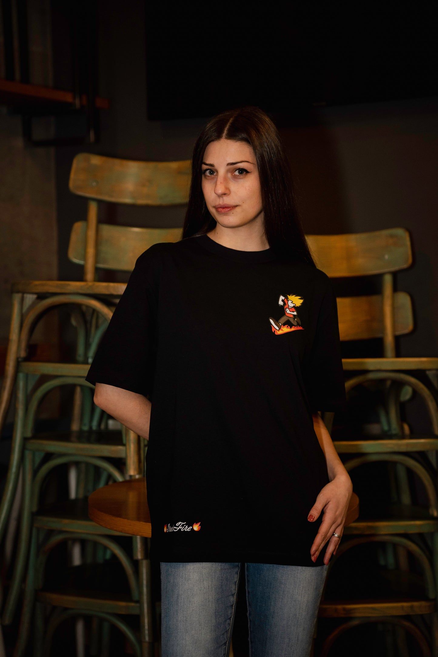 T-Shirt (regular) StreetFire® NERA (Logo Colorato)