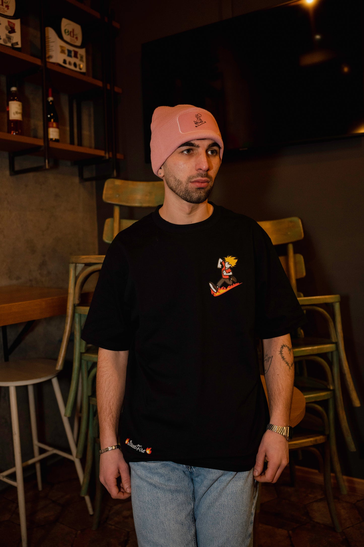 T-Shirt (regular) StreetFire® NERA (Logo Colorato)