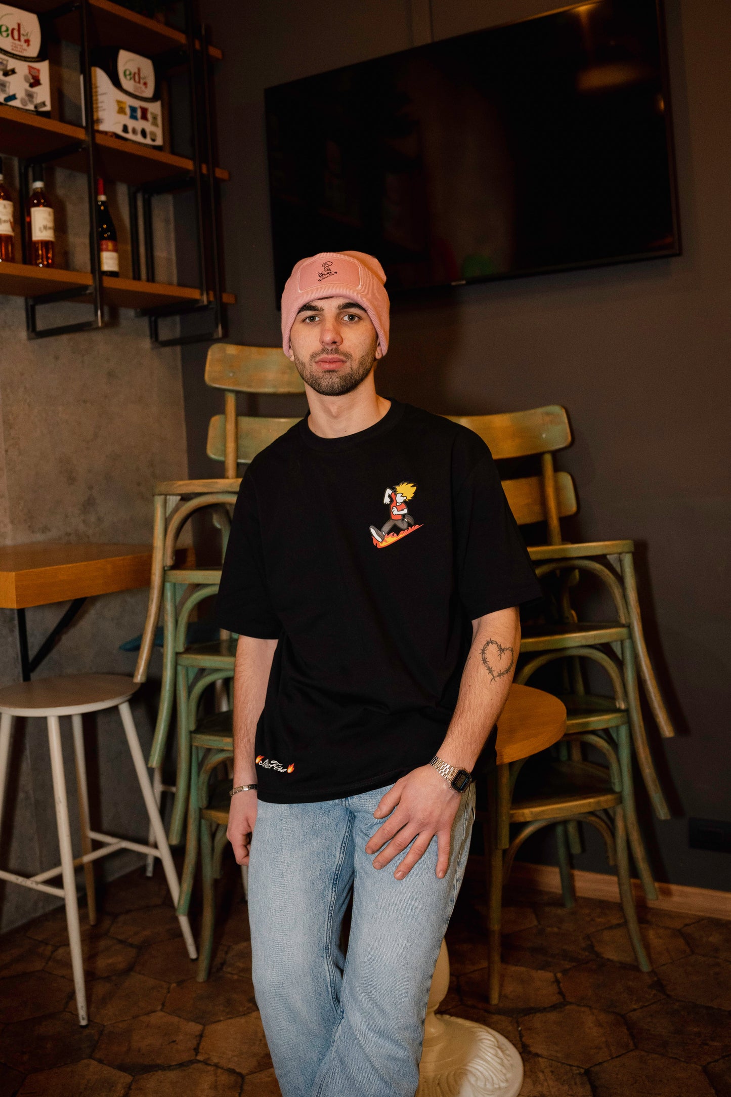 T-Shirt (regular) StreetFire® NERA (Logo Colorato)
