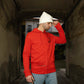 Felpa con Zip  ( Rossa Logo NO color)
