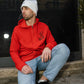 Felpa con Zip  ( Rossa Logo NO color)