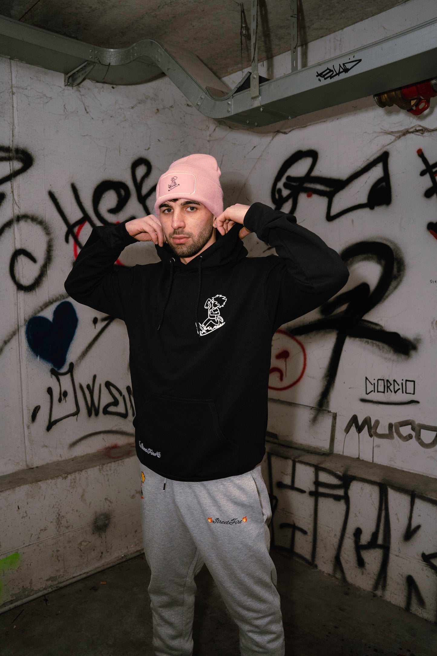 Cuffie StreetFire®  Type 1 - ROSA  Logo NO colore