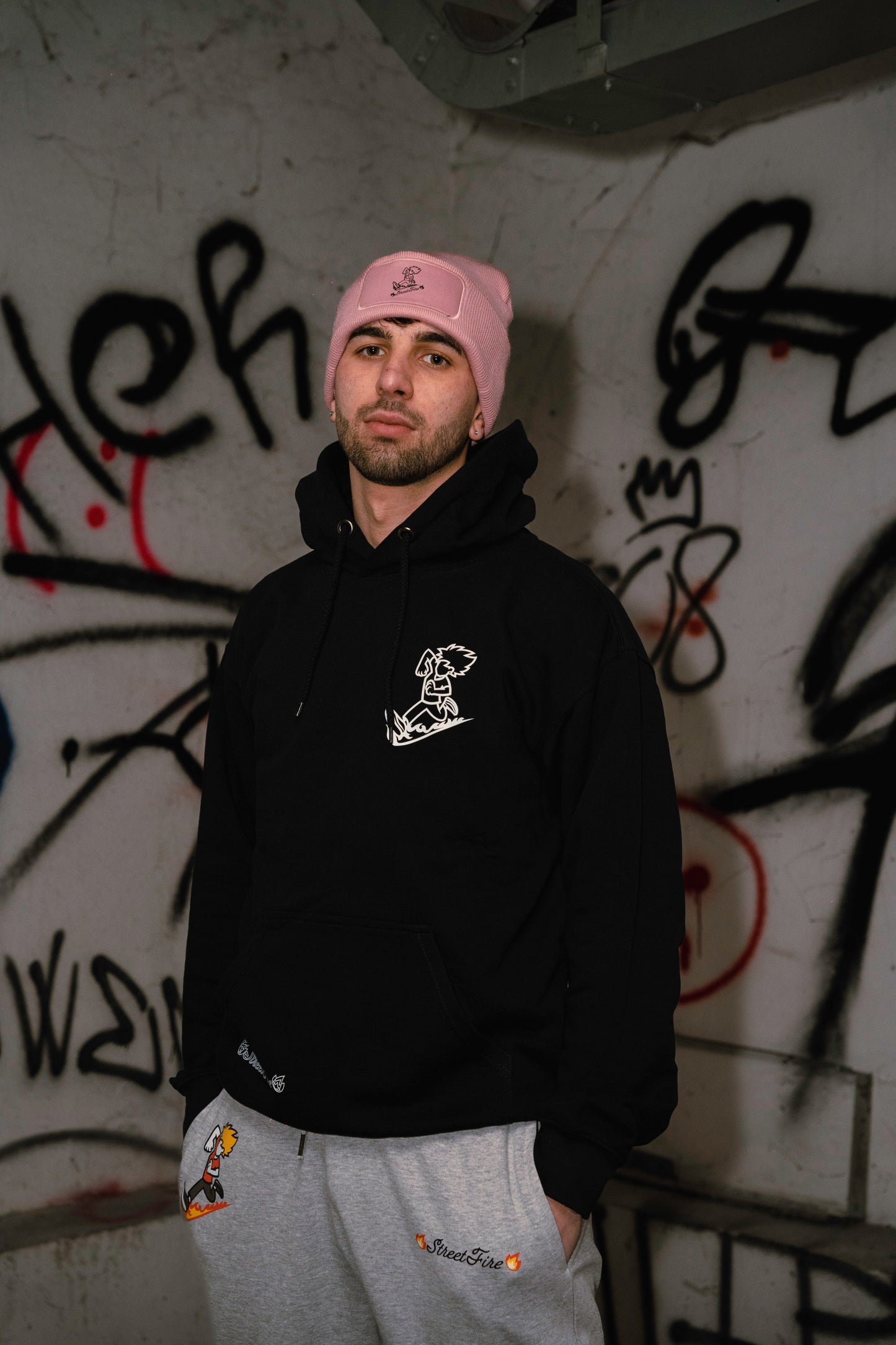Cuffie StreetFire®  Type 1 - ROSA  Logo NO colore