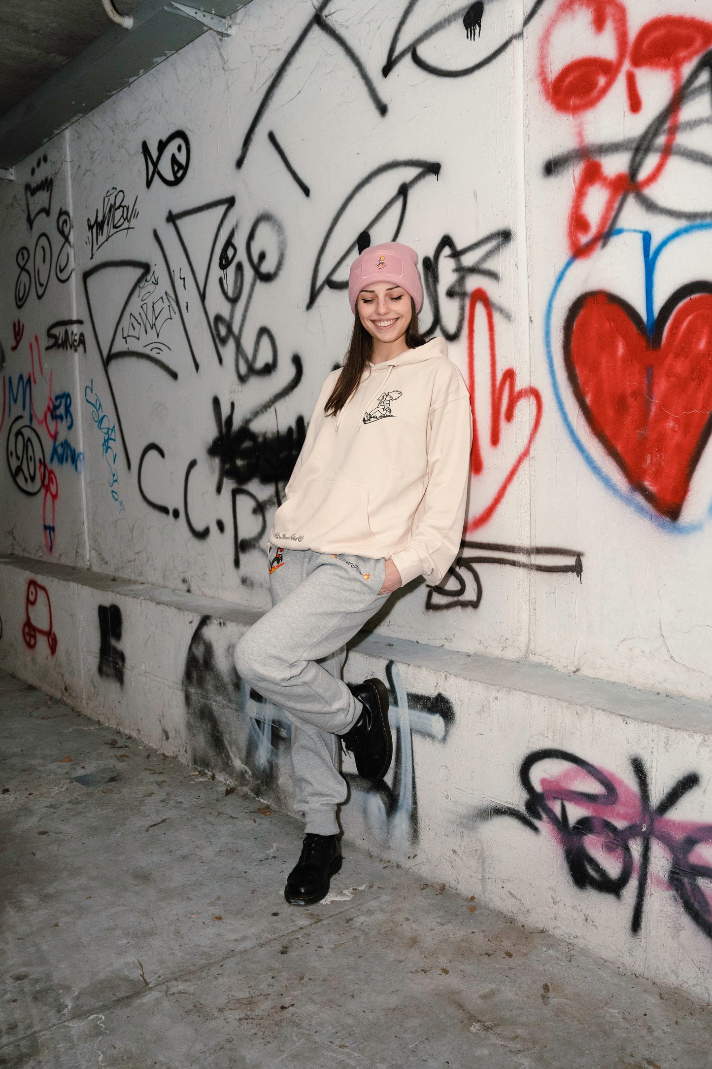 Felpa StreetFire® - Fit  Classico (OFF WHITE logo colorato)