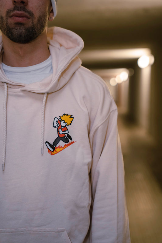 Felpa StreetFire® - Fit  Classico (OFF WHITE logo colorato)