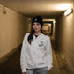 Felpa con Zip  (Bianca Logo NO color)