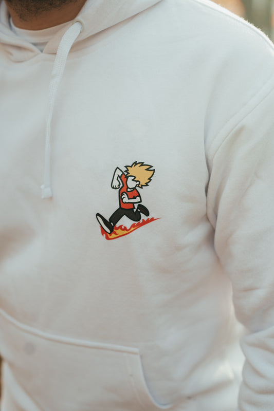 Felpa StreetFire® - Fit  Classico BIANCA (Logo Colorato)